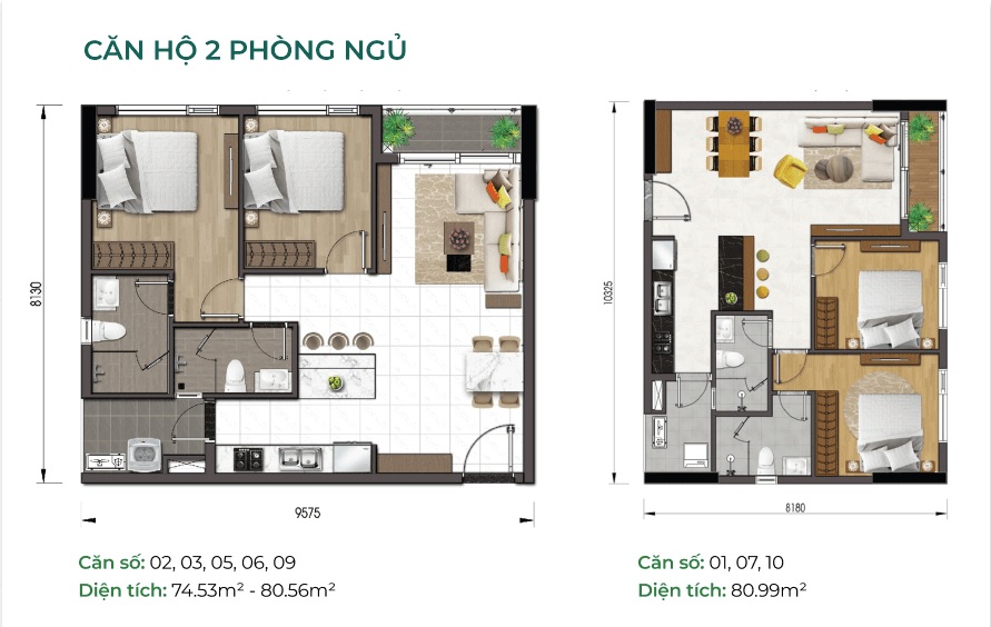 căn hộ 2 phòng ngủ essenia sky